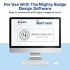 The Mighty Badge Badge Kit, Magnetic, Laser, Reusable, 1x3, 10/PK, Gold AVE71204